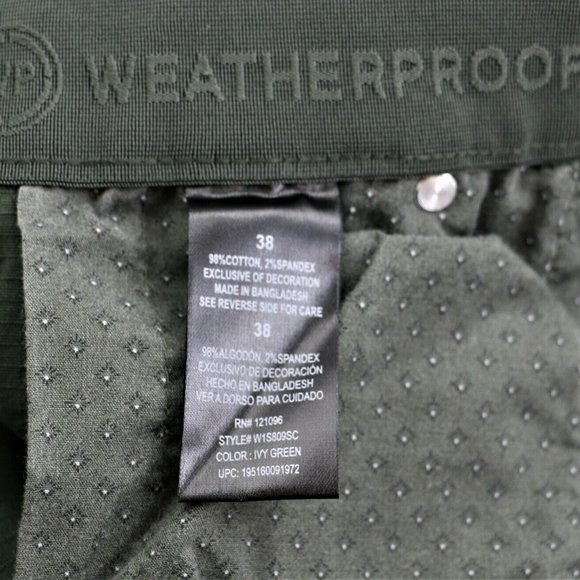 New Weatherproof Size 40 Men's Ripstop Utility Shorts  10" Inseam Ivy Green WP - Picture 6 of 12